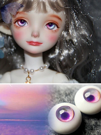 BJD ドール用アイ 樹脂＋石膏アイ『借来霞光』パープル 10mm/12mm/14mm/16mm/18mm