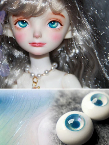 BJD ドール用アイ 樹脂＋石膏アイ『海島日記』ブルー 10mm/12mm/14mm/16mm/18mm