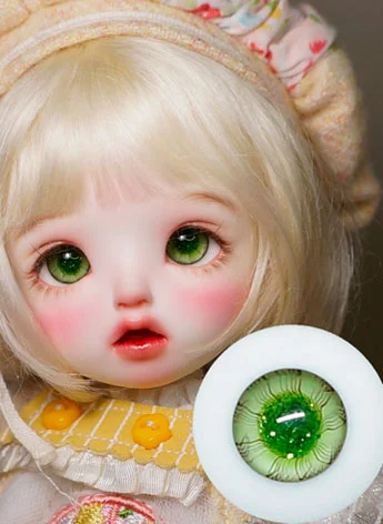 ドール用アイ グラスアイ グリーン 12mm/14mm/16mm/18mmサイズ BJD Z75