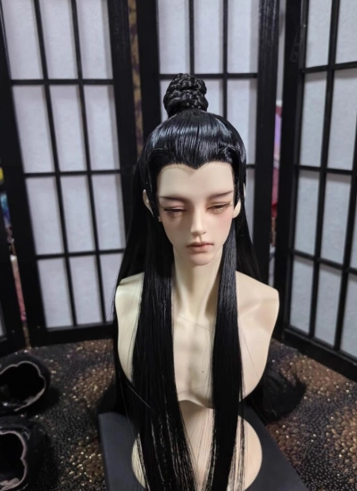 ドール用 SDサイズ人形用 古代風スタイルウィッグ ブラック BJD 20240519S-05