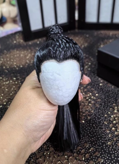 ドール用 YOSDサイズ人形用 古代風スタイルウィッグ ブラック BJD 20240519L02