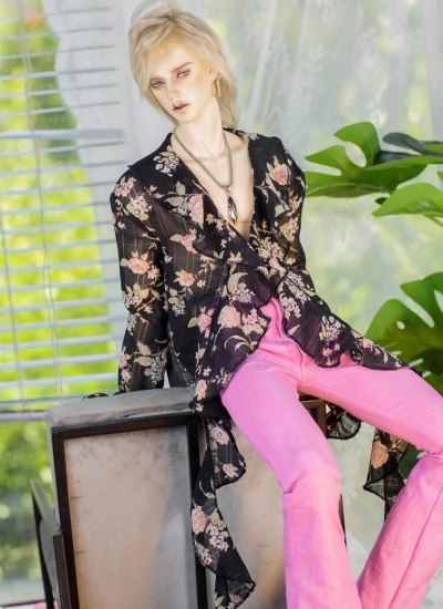 ドール用服 シャツ ズボン ブラック ピンク MSD/SD/SD16/70cm/ID75サイズ人形用 球体関節人形用 BJD