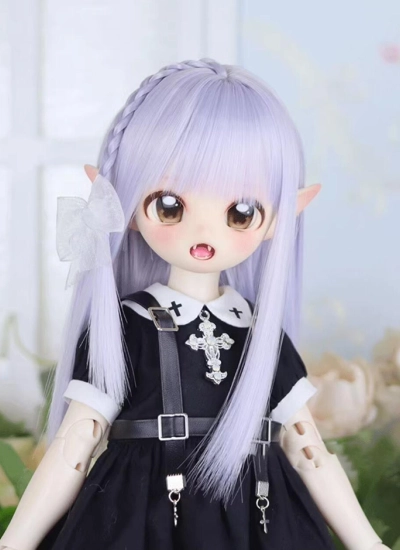ドール用ウィッグ ライトパープル/パープル MSD/SDサイズ人形用 高温糸 BJD DOLL