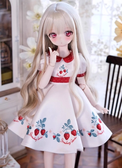 ドール用ウィッグ ブラウン/ゴールド MSD/SDサイズ人形用 高温糸 BJD DOLL