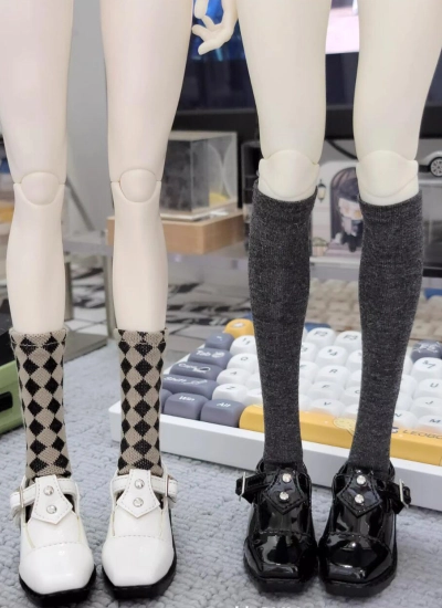 ドール用お靴 ブラック/ホワイト MSDサイズ 球体関節人形用 BJDDOLL