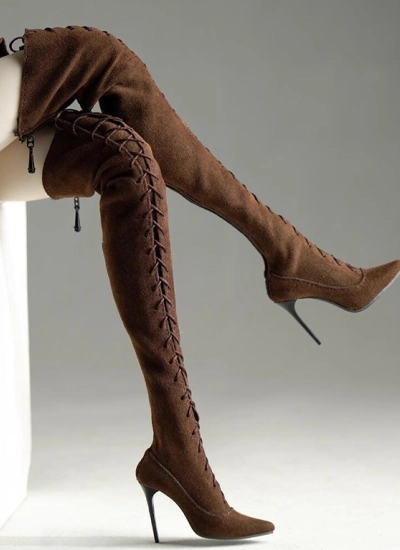 ドール用 お靴 ロングブーツ ブラウンcoralreefdoll61/62cm/MSDボディ用 女の子用 BJD DOLL