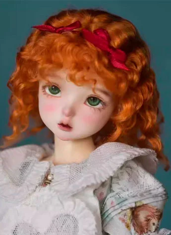 ドール用ウィッグ パーマ ホワイト/ゴールド/オレンジ モヘア MSDサイズ用 BJD用 149