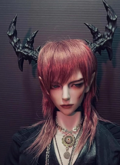 ドール用角 悪魔角Dタイプ レジン 樹脂 グレー ブラック YOSD/MSD/SD/70cmサイズ用 球体関節人形 BJDDOLL