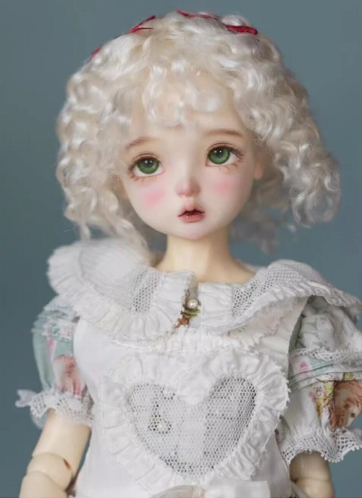 ドール用ウィッグ パーマ ホワイト ブラック オレンジ ゴールド ブラウン モヘア MSDサイズ用 BJD用 149