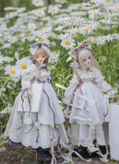 ドール用ドレス 洋服セット「静かな時間SP」 MSD/MDDサイズ人形用 ブルー/ブラウン 女の子用 球体関節人形用 BJDDOLL