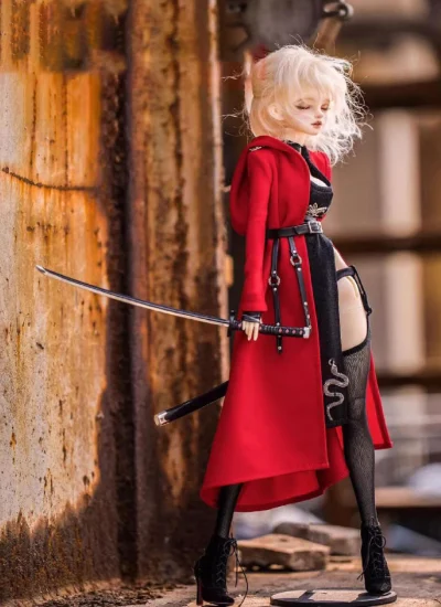 ドール用衣装セット【鎮悪】レッド MSDサイズ用 球体関節人形 BJDDOLL