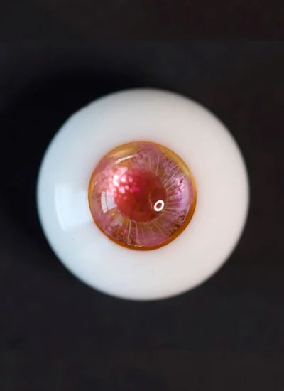 ドール用グラスアイ ピンク 14mmサイズ 球体関節人形 H-56