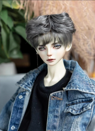 ドール用 グレー ショート髪 SD/小顔SD/MSD/YOSDサイズ人形用 球体関節人形用 BJDDOLL