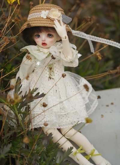 ドール用服 ドレス グリーン 女の子用 MSD/YOSD/OB24サイズ用 球体関節人形用 BJDDOLL