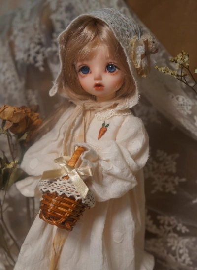 ドール用服 ドレス ベージュ 女の子用 MSD/YOSD/OB24サイズ用 球体関節人形用 BJDDOLL