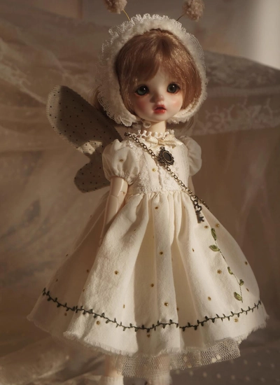 ドール用服 ドレス ベージュ 女の子用 MSD/YOSDサイズ用 球体関節人形用 BJDDOLL