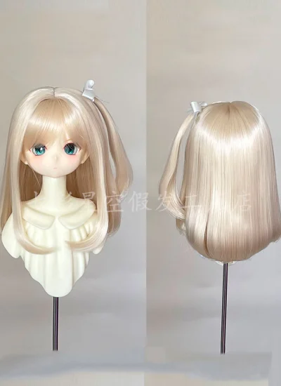 ドール用ウィッグ 高温糸 ライトゴールド 前髪 SD/MSDサイズ人形用 球体関節人形用