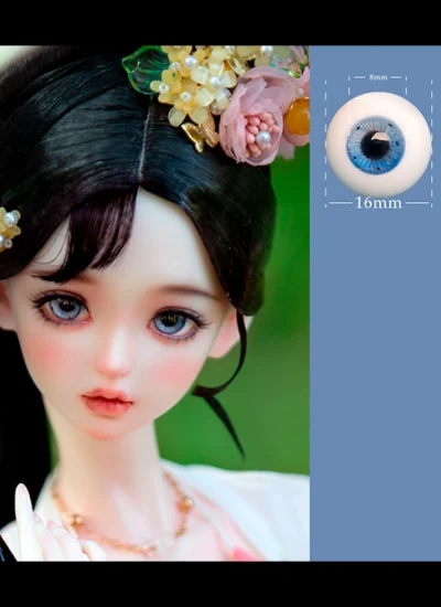 ドール用石膏アイ ブルー 16mm 球体関節人形用 EY1624091