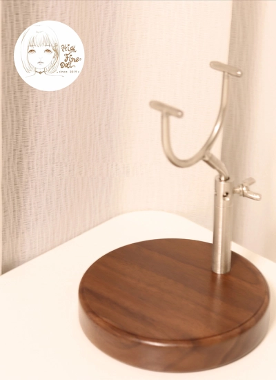 ドール用スタンド ステンレス製 丸型ベース 25cm着せ替えぬいぐるみ用 伸び縮み範囲8cm～13cm 球体関節人形 BJDDOLL