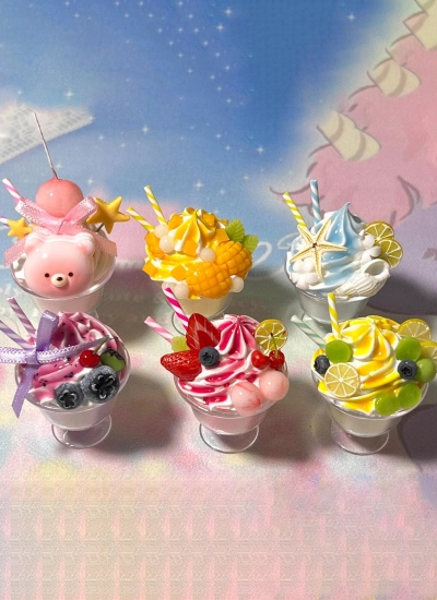 ドール用食玩 撮影用品 道具 ケーキぷちサンプル アクセサリー サンデーカップ アイスクリーム フリーサイズ 球体関節人形用 BJDDOLL