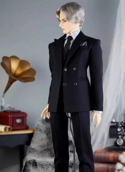 ドール用服 スーツセット ブラック 65/68/70cm/Loong Soul72/73/74cm/75cm/EIDサイズ人形用