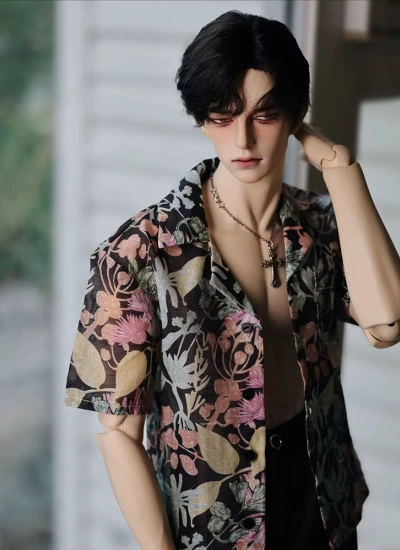 数量限定 ドール用服 シャツ 夏 ハワイ風 花柄 ID75/YC76/HID/YC76/DOLLZONE75/Miracledoll75サイズ BJD人形用