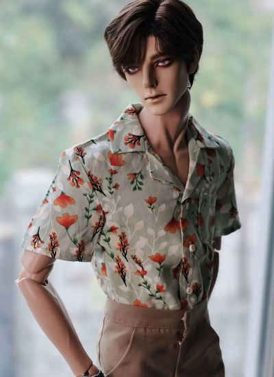 数量限定 ドール用服 シャツ 夏 ハワイ風 花柄 ID75/YC76/HID/YC76/DOLLZONE75/Miracledoll75サイズ BJD人形用