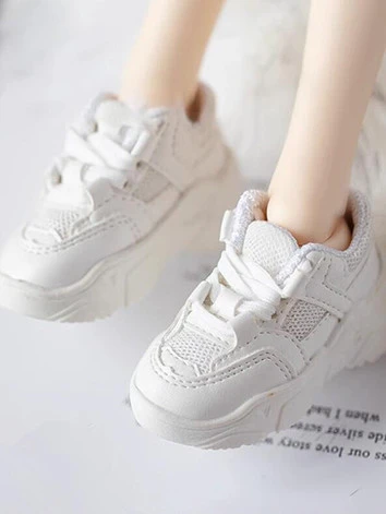 ドール用お靴 スニーカー ホワイト MSD/1/5サイズ人形用 球体関節人形用 BJD