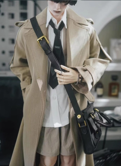 即納 ドール用コート ダスターコート ベージュ 男の子用 ID75サイズ 球体