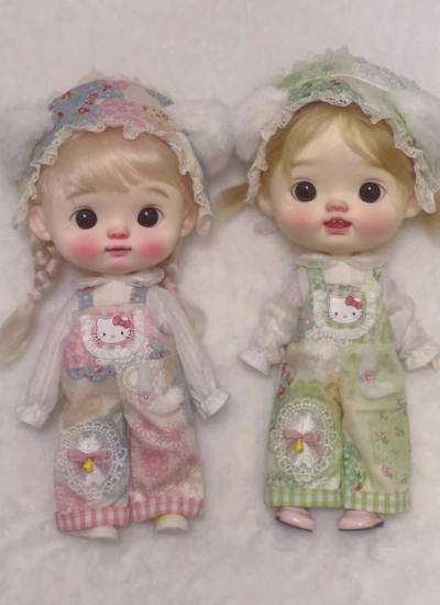 ドール用服 衣装セット 25cmドール用 ブルー ブルー*ピンク グリーン ピンク 球体関節人形 BJDDOLL