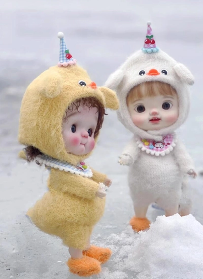 ドール用服 衣装セット 25cmドール用 イエロー ホワイト 球体関節人形 BJDDOLL