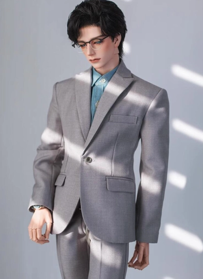 ドール用服 スーツ グレー 上着 ズボン 男の子用 SOOMID75/YC76/オーダー製作サイズ 球体関節人形 BJDDOLL