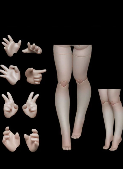 ドール用ハンドパーツ MSDサイズ 女の子用 愛心女体用ハンドパーツ ハイヒールレッグ 球体関節人形用 BJDDOLL