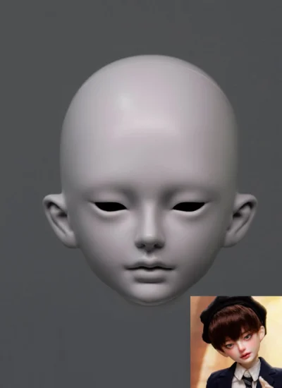 ドール用ヘッド 书屹(shū yì)ヘッド 男の子 MSDサイズ BJD用