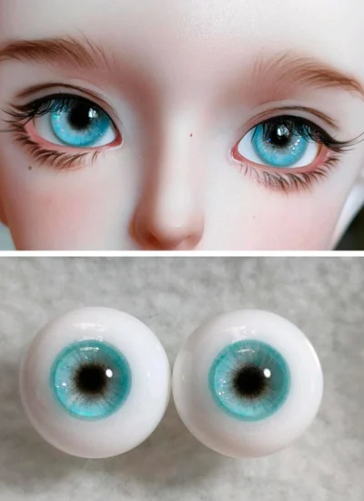 ドール用アイ 石膏アイ ブルー 12mm/14mm/16mm/18mmサイズ BJD用【大大的鱼】