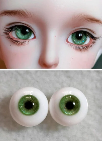 ドール用アイ 石膏アイ グリーン 12mm/14mm/16mm/18mmサイズ BJD用【大大的鱼】