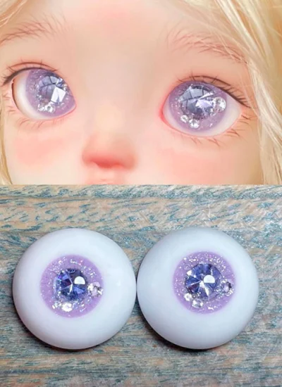 ドール用アイ 石膏アイ パープル 10mm/12mm/14mm/16mm/18mmサイズ BJD用【nana】