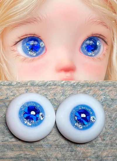 ドール用アイ 石膏アイ ブルー 10mm/12mm/14mm/16mm/18mmサイズ BJD用【nana】