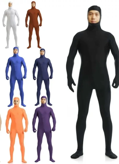 選べる30色！顔出し可能な全身タイツ ミルクシルク素材でなめらか着心地 舞台・イベント・コスプレに 着心地抜群 メンズ レディース コスプレ衣装