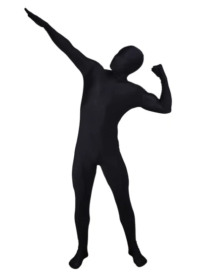 ゼンタイ 黒色 アミノ繊維 スパンデックス 全身タイツ アニメコスプレ・ダンス・舞台用 ストレッチ抜群 柔らか素材 豊富なサイズ展開