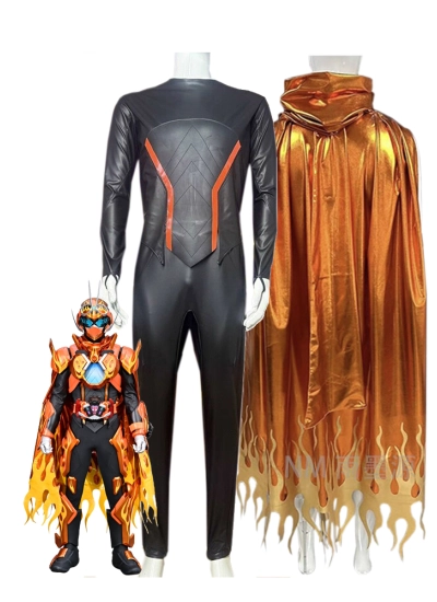 【タイツ+グローブ+マント+インナーマスク】ファイヤーガッチャード風 Gotchard Daybreak風 コスチューム 全身タイツ  全身タイツ アンダースーツ コスプレ衣装 スーツ サイズオーダー可能 仮装