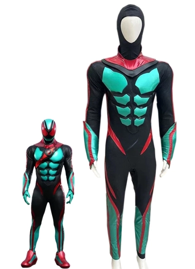 仮面ライダーゼッツ風コスチューム Zeztz風 高級シルクスクリーンプリントボディスーツ ネックカバー・アームカバー・グローブ付属！オーダーメイド 高品質 再現度 コスプレイベントに最適 仮装