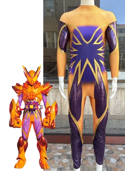 【タイツ+黒いグローブ+紫のインナーマスク】仮面ライダーガヴ風 オーバーモード Over Mode風 全身タイツ アンダースーツ コスチューム コスプレ衣装 スーツ サイズオーダー可能 仮装