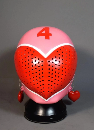 視線確保 モモレンジャー風 コスプレ ヘルメット 樹脂製  桃色の戦士  オーダーメイド対応  コスチューム