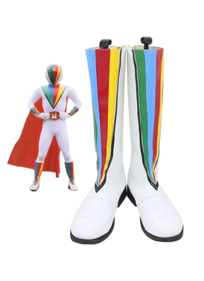 Big One風 コスプレブーツ 戦隊靴風 ジャッカー電撃隊 J.A.K.Q風 コスプレ レザー靴 コスプレブーツ シューズ cosplay 仮装靴 コスチューム  サイズオーダー対応可 仮装