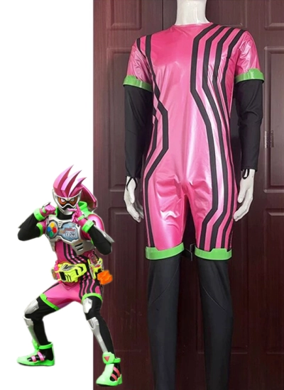 【アップグレード版】パール調ストレッチPU生地 エグゼイド コスチューム Ex-Aid風 スーツ ボディスーツ cosplay 全身タイツ オーダーメイド  再現度 コスプレイベントに最適 仮装