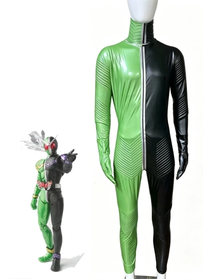 【5点フルセット】ジョーカー コスチューム 仮面ライダーW風 スーツ ボディスーツ cosplay 全身タイツ オーダーメイド  再現度 コスプレイベントに最適 仮装