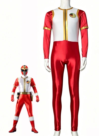 刺繍ワッペン付き！リュウレンジャー cosplay スーツ コスプレ衣装 全身タイツ 戦士 五星戦隊 ダイレンジャー風 コスチューム ヒーロースーツ 戦隊風インナー オーダーメイド