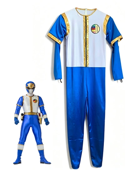 刺繍ワッペン付き！テンマレンジャー cosplay スーツ コスプレ衣装 全身タイツ 戦士 五星戦隊 ダイレンジャー風 コスチューム ヒーロースーツ 戦隊風インナー オーダーメイド