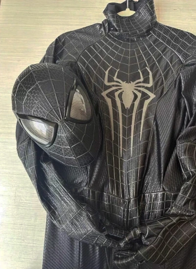 シリコーンスクリーン・プレミアムシリーズ👑 The Amazing Spider-Man2 風 黒 ブラック アメイジング・スパイダーマン 風 レプリカスーツ 全身タイツ コスプレ コスチューム cosplay 仮装